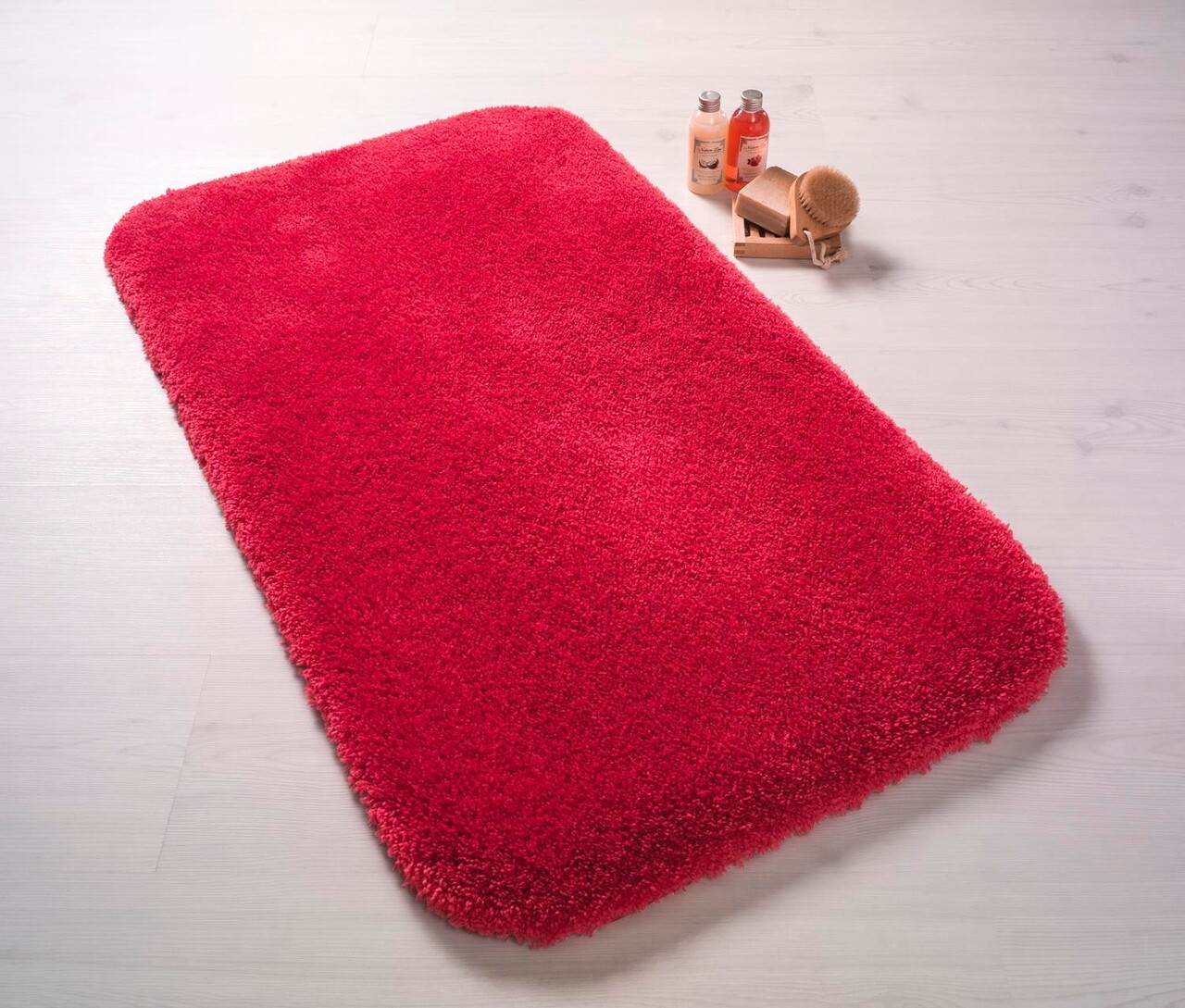 Miami fürdőszobai szőnyeg, confetti, 100x160 cm, piros