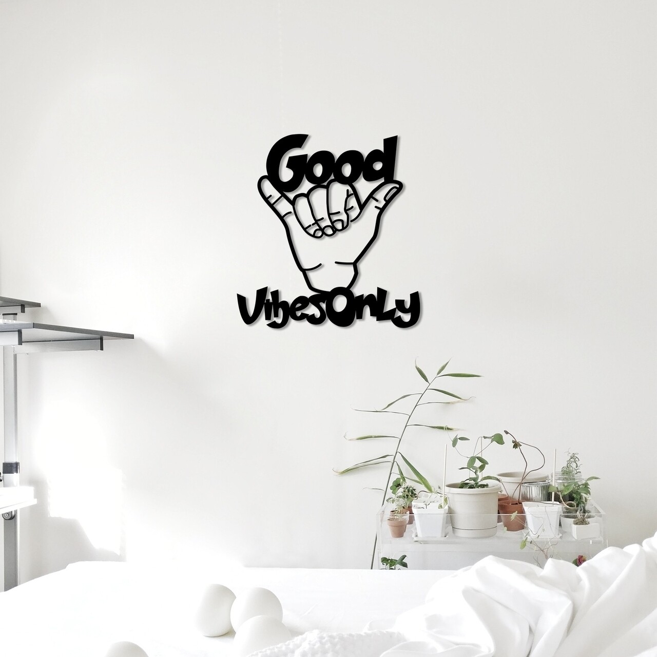 Good Vibes Only Fali Dekoráció, Tanelorn, 52x58 Cm, Fém