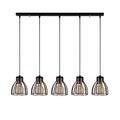 Kemah N-1236 Csillár, Noor, 85 x 108 cm, 5 x E27, 100W, fekete