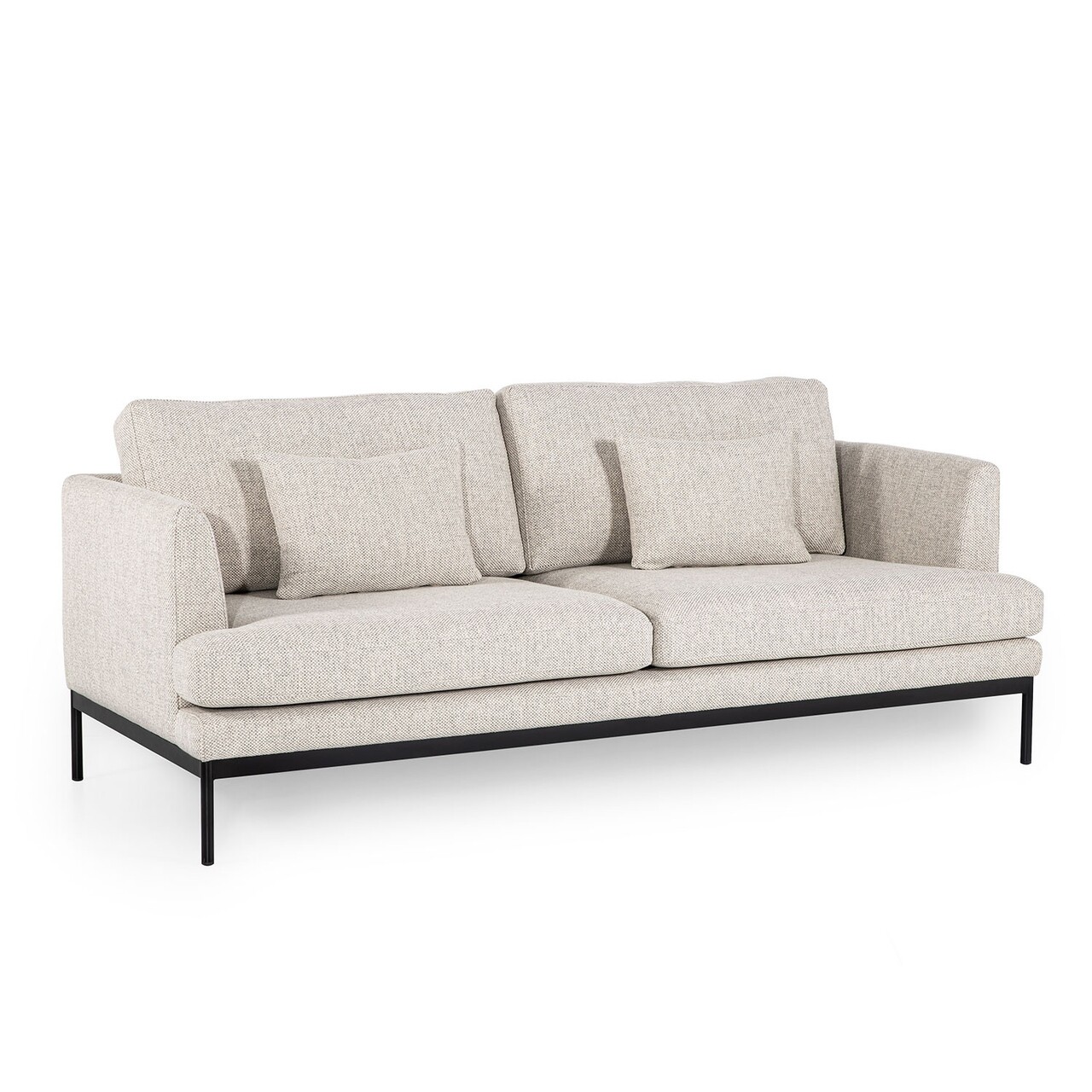 Pearl kanapé, ndesign, 3 személyes, 204x88x82 cm, fa, krémszín