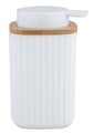 Wenko Szappanadagoló, Rotello, 250 ml, műanyag/bambusz, fehér/barna