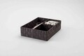 Compactor Szekrényrendező 3 rekesszel, 32 x 25 x 8 cm, textil anyag, sötétbarna