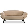 Genzo Kihúzható kanapé, Futon, 2 személyes, 177x81x87 cm, fém, krémszín