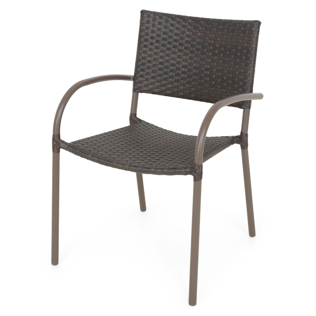 Albacete Egymásra helyezhető szék, 55 x 68 x 84 cm, alumínium, kávészín