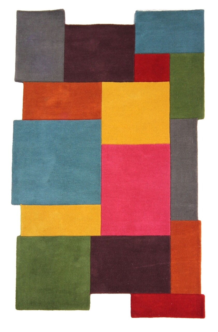 Flair Rugs Szőnyeg, Abstract Collage Multi, 200 X 290 Cm, Gyapjú, Színes