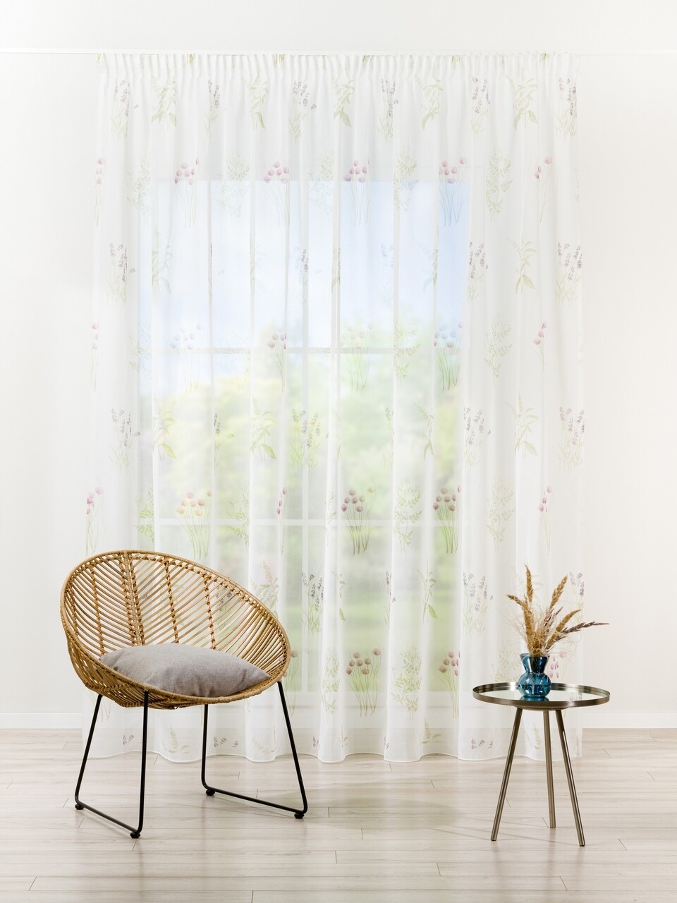Krémszínű átlátszó függöny 400x245 cm Felicity – Mendola Fabrics