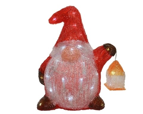 Világító kültéri dekoráció Gnome kid, Lumineo, 40 LED, 17x25x29 cm, többszínű