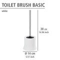 WC kefe, Weenko, Basic White, 14 x 38 cm, műanyag, fehér