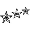 Stars 3 darabos Fali dekoráció szett, Tanelorn, 80x44 cm, fém