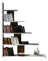 Biblioteca Reward Könyvespolc, Moblert, 120x20x120 cm, fehér/barna