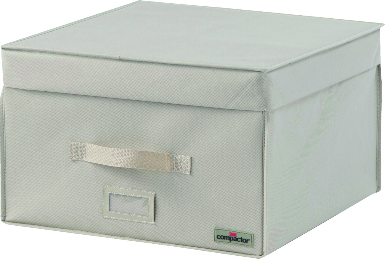 Vákuumos zacskó doboz, tömörítő, 100 l, 25 x 42 x 42 cm, polietilén / nylon, bézs