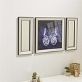 Set tablou si 2 oglinzi decorative T812, Neostill, sticla temperata, 70 x 70 cm/30 x 70 cm
