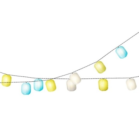 Fényfüzér 10 LED-del, Lumineo, 450 cm, sárga/kék