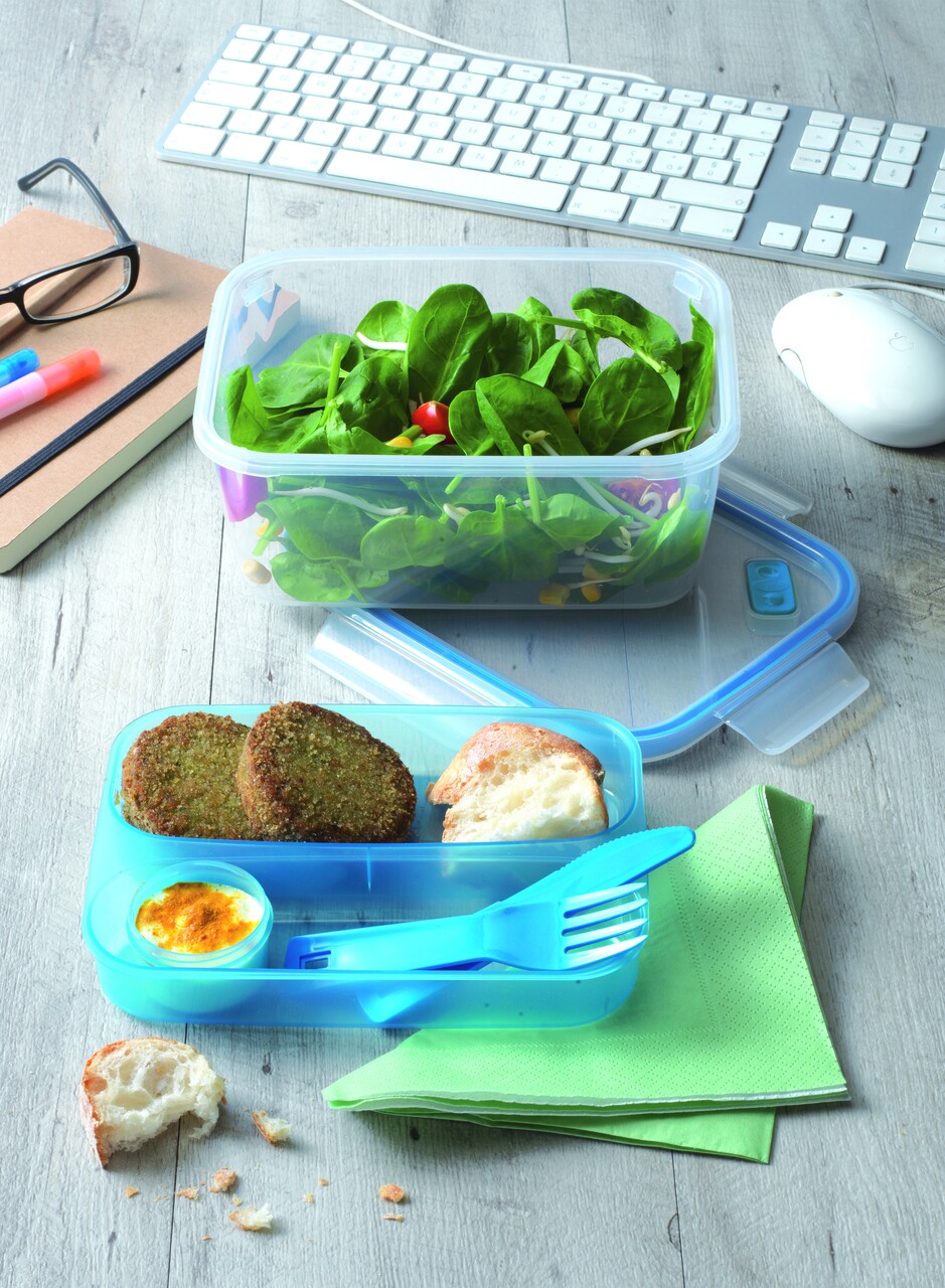 Snips Tároló fedővel, Lunchbox Blue, 1,5 L, polipropilén, kék