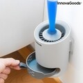 WC kefe szappanadagolóval, Bruilet InnovaGoods, öntapadós fali tartó, 10x45 cm