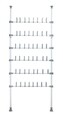 Kihúzható cipőtartó, Weenko, Herkules Pull-out Shelf, 48 pár, rozsdamentes acél / műanyag / polipropilén, szürke / fehér