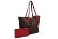 Beverly Hills Polo Club pénztárca táska, 790, ökológiai bőr, barna / piros