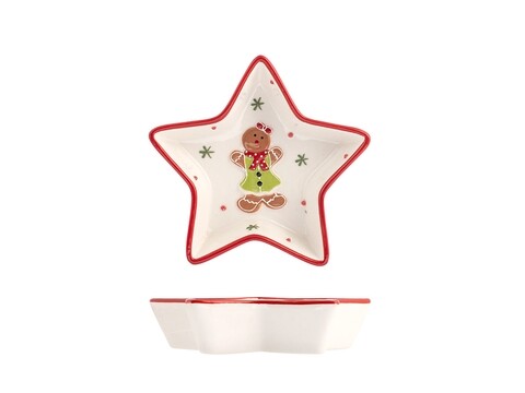 Mézeskalács tálaló, Pengo, Ø18 cm, kerámia, tarka