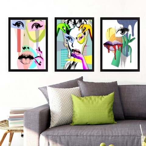 Lulu 3 darabos Kép szett,  SET_037, 24x29 cm, műanyag