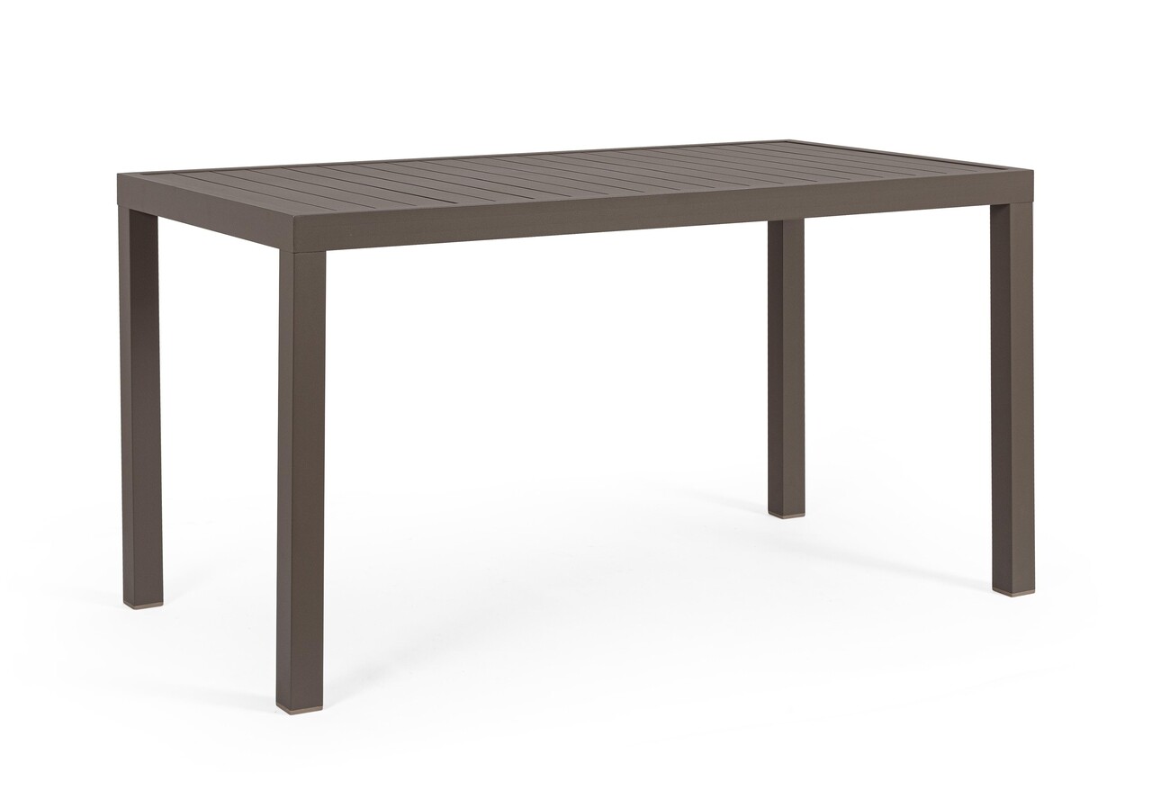 Hilde Kerti asztal, Bizzotto, 130 x 68 x 75 cm, alumínium, kávébarna