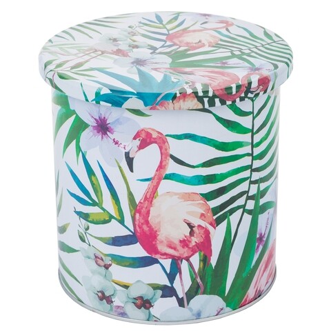 Doboz Flamingo fedéllel, Meng Creations, 16,5x15,5 cm, fém