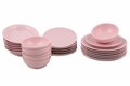 Kutahya Porselen 24 darabos Étkészlet, HR24Y2148805, porcelán, rózsaszín