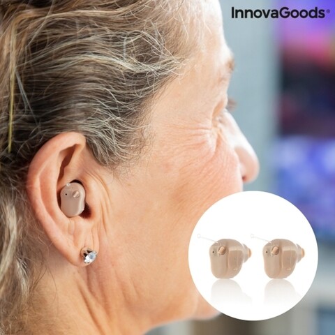 Fülhallgatós hangerősítő tartozékokkal 2 darabos, Hearzy InnovaGoods