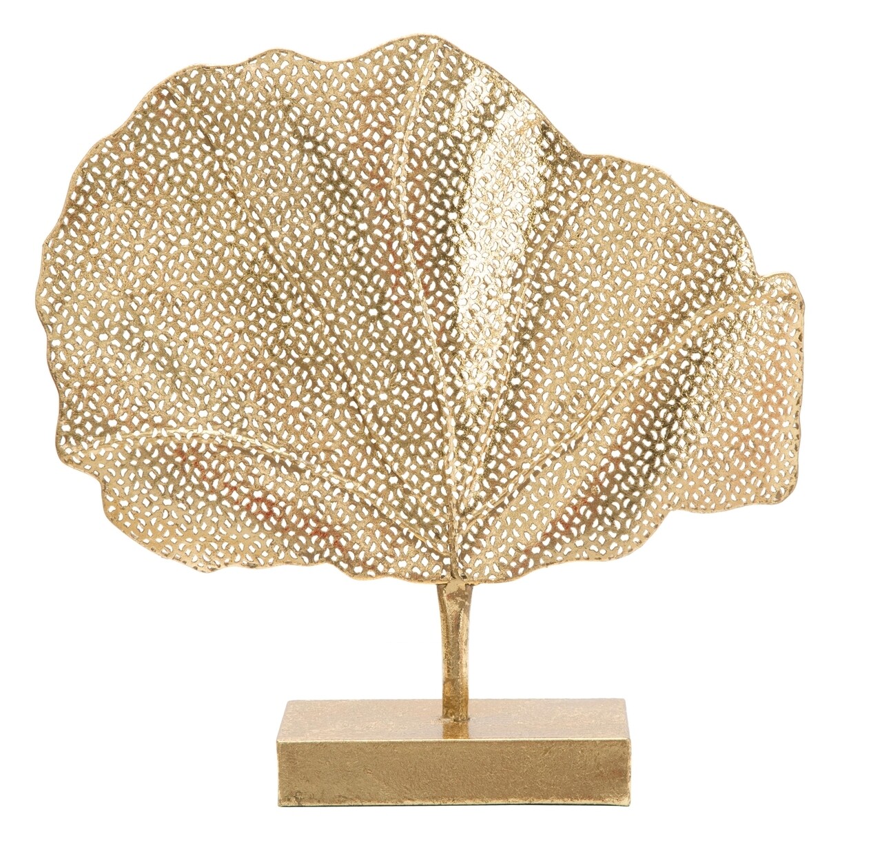 Leaf Dísz, Mauro Ferretti, 55x10x56 cm, vas, aranyszín