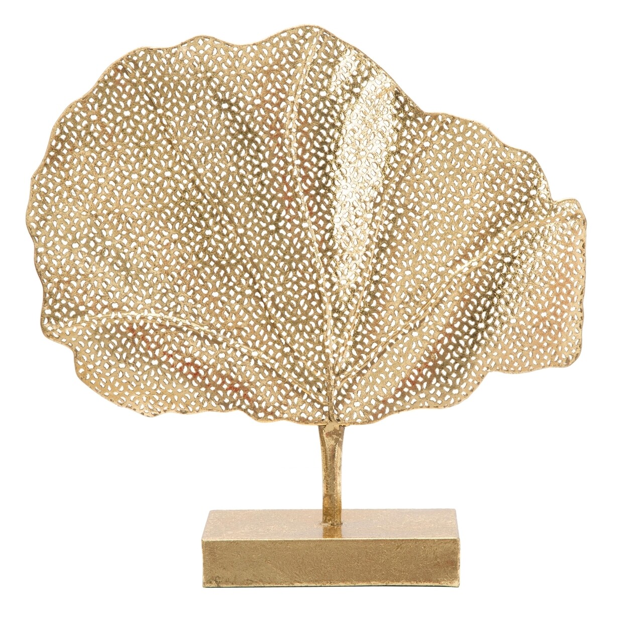 Leaf dísz, mauro ferretti, 55x10x56 cm, vas, aranyszín