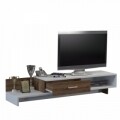 Comoda TV, Wooden Art, Wrap White Walnut, 161.8x30.6x39 cm
