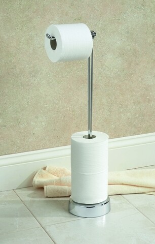 Classico Plus WC-papír tartó, iDesign, Ø23x61,5 cm, acél