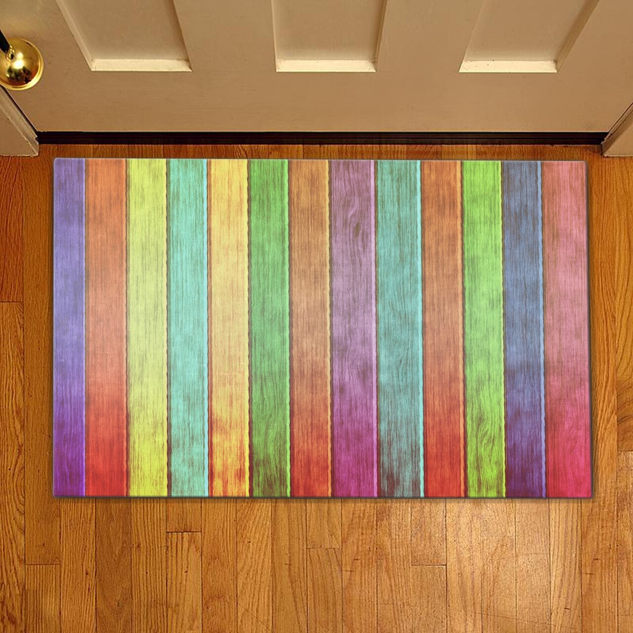 Rainbow Bejárati szőnyeg, Casberg, 38x58 cm, poliészter, színes