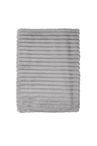 Mistral Flannel kockás kombinált takaró, félkövér csíkokkal, 130x170 cm, 100% poliészter, szürke