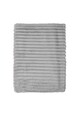 Mistral Flannel kockás kombinált takaró, félkövér csíkokkal, 130x170 cm, 100% poliészter, szürke