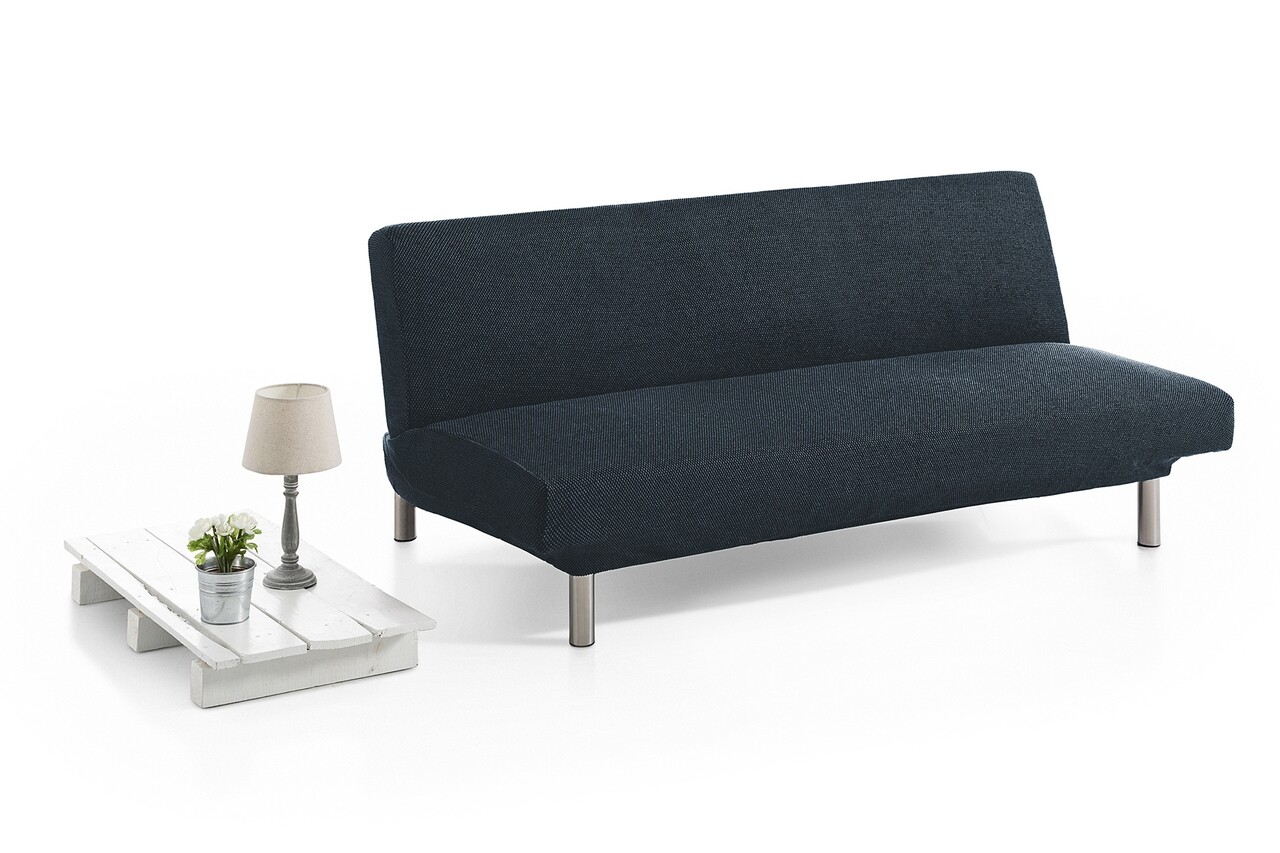 Belmarti rugalmas kanapéhuzat, viena, click-clack, 3 személyes, jacquard anyag, kék