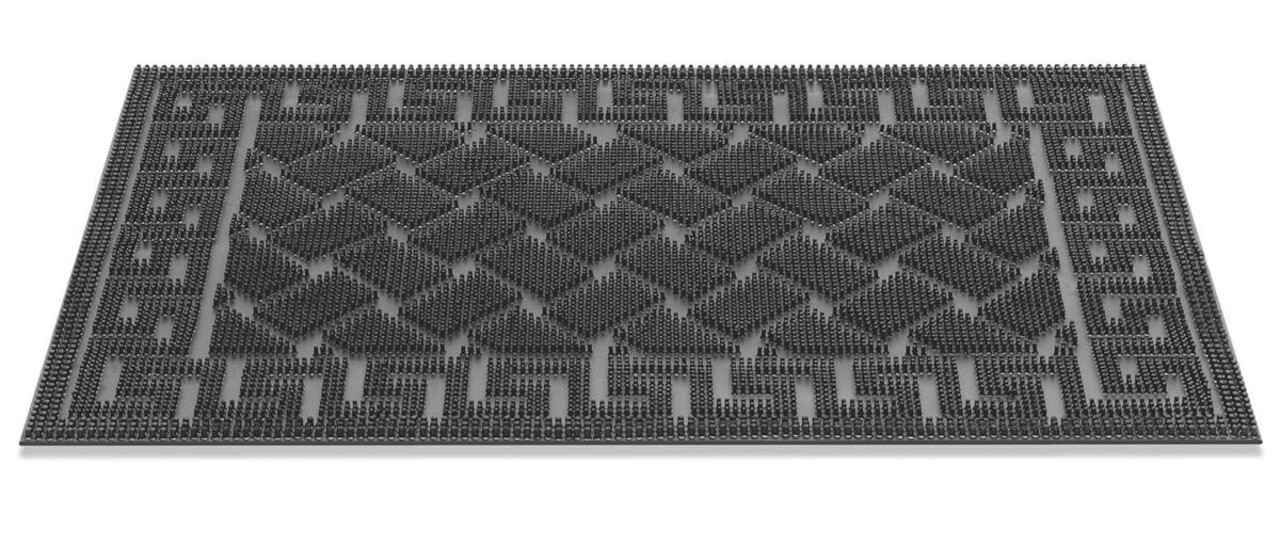 Bejárati szőnyeg Pobe, Decorino, 40x60 cm, gumi, fekete