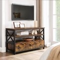 TV szekrény, Vasagle, 110 x 40 x 63 cm, PAL / acél, rusztikus barna