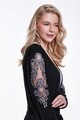 Hálóruha és pongyolakészlet, Luisa Moretti, LMS-4042, 100% bambusz, fekete / ezüst, 42/44 méret - L