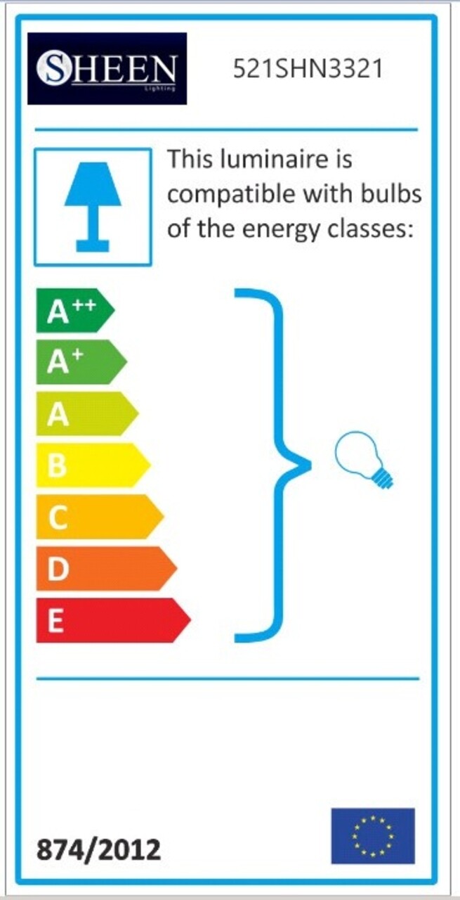 Sheen Csillár, Safderun - 401-S, E27, 100 W, Fém/üveg