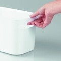 Tárolókosár Una, iDesign, 25.4x15x15 cm, fehér