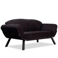 Genzo Kihúzható kanapé, Futon, 2 személyes, 177x81x87 cm, fém, fekete