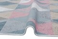 Kilim szőnyeg 2 oldallal, Arya 10 Blue / Pink, Baketo, 100% újrahasznosított pamut, 80x300 cm