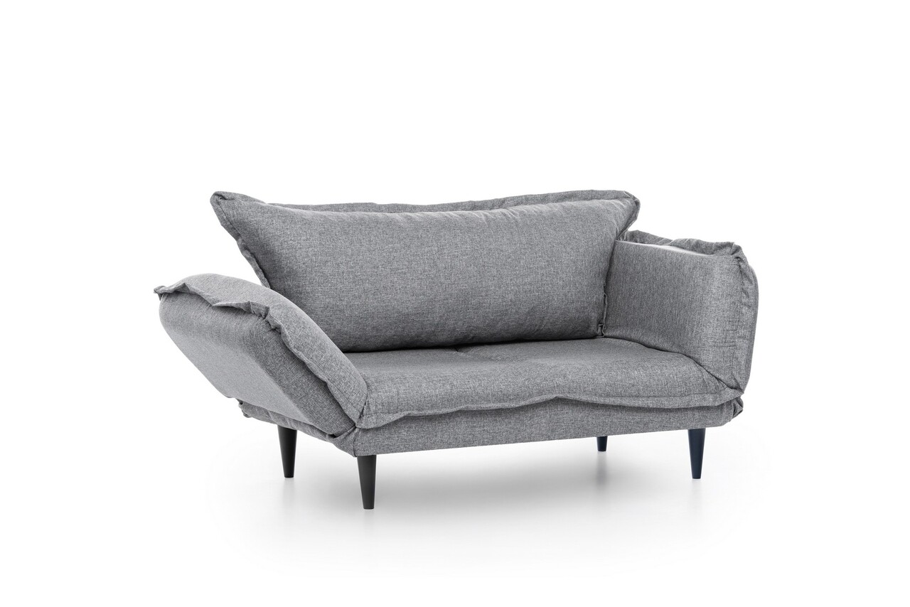 Vino Daybed Kihúzható Kanapé, Futon, 3 Személyes, 200x70 Cm, Fém, Szürke