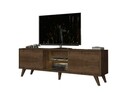 TV szekrény D2306TV150LM003, Gauge Concept, 150x35x47 cm, PAL, mogyoró / fehér