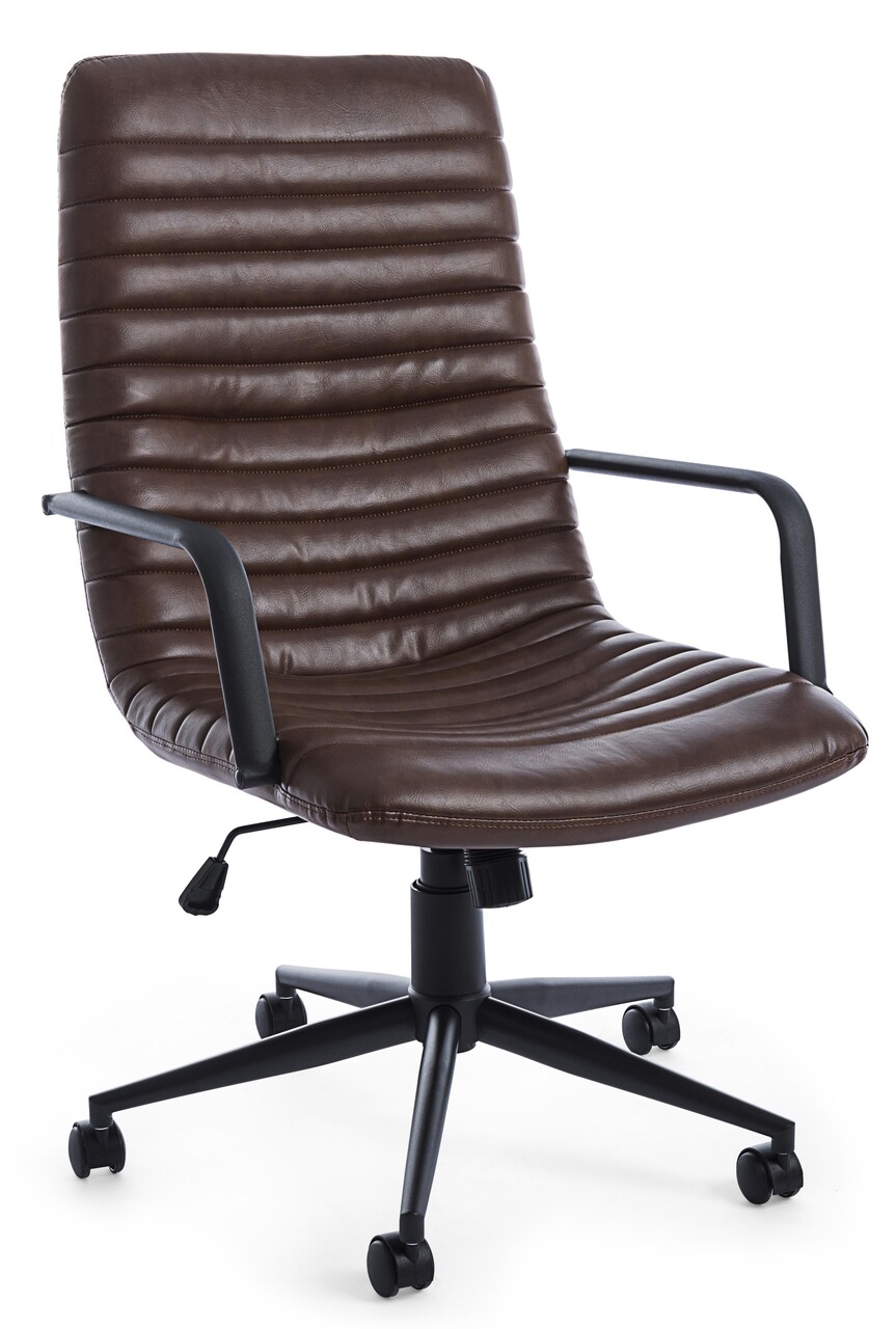 Gregory Vintage Irodai szék, Bizzotto, öko-bőr, barna