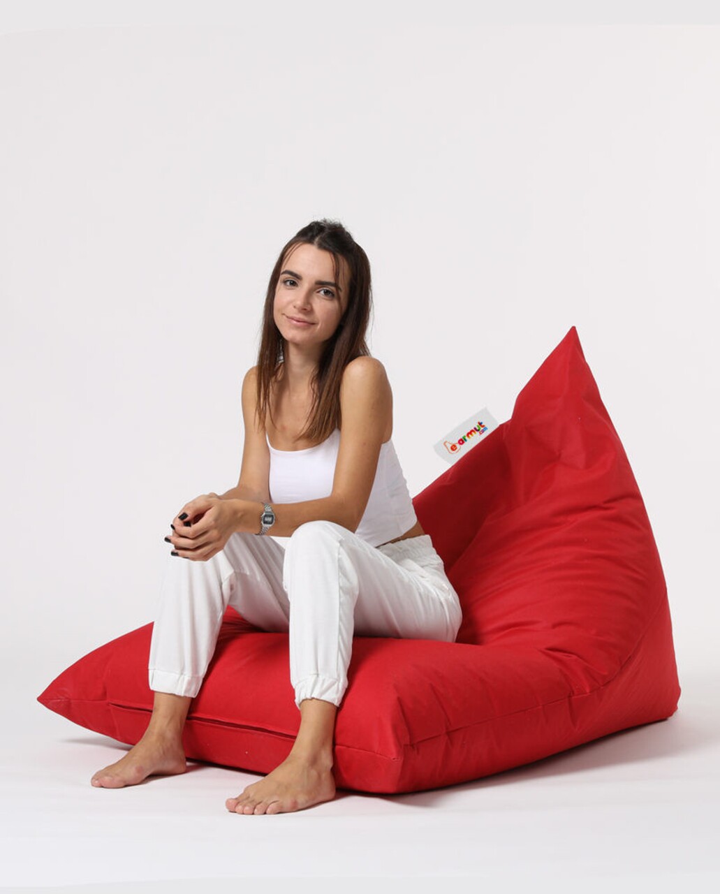 Bean Bag Ferndale Babzsák, Pyramid Bed, 145 Cm, Vízhatlan Poliészter, Piros