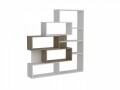 Biblioteca Wooden Art, Marla White Walnut, 139.1x151.2x25 cm