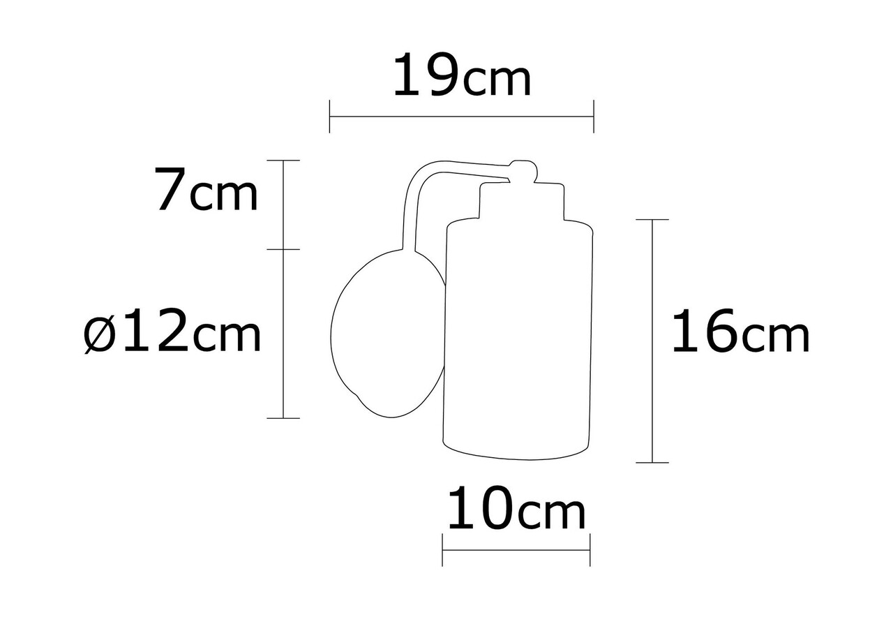 Balcova N-340 Fali Lámpa, Noor, 19 X 19 Cm, 1 X E27, 100W, Ezüstszín