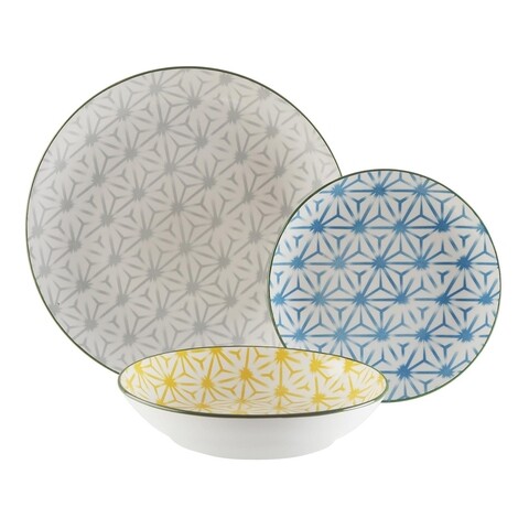 Rombos 18 darabos Étkészlet, Versa, porcelán, színes