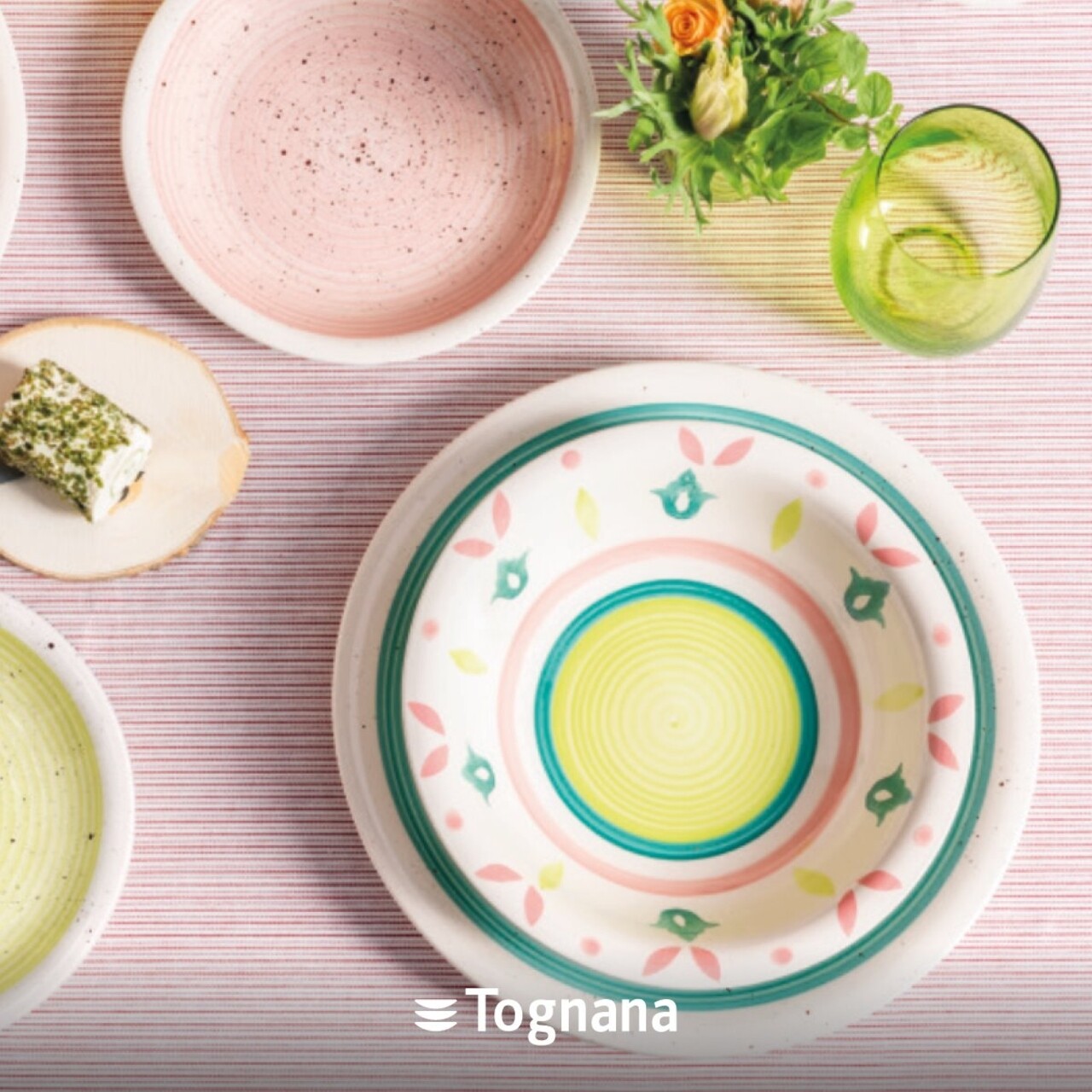 Tognana porcellane 18 részes étkészlet, tognana, louise blossom, mázas kerámia, sokszínű